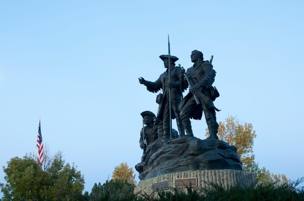 Lewis and Clark statue in Great Falls, Montana